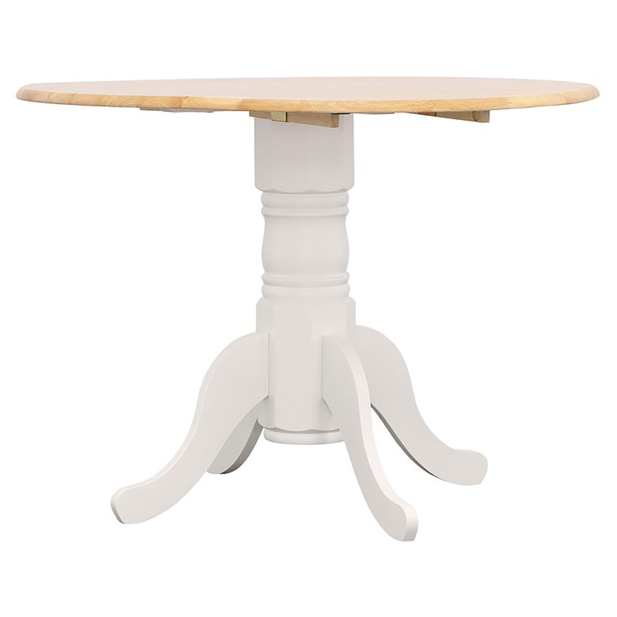Round 40-inch Drop Leaf Extension Dining Table White $219.99+TX