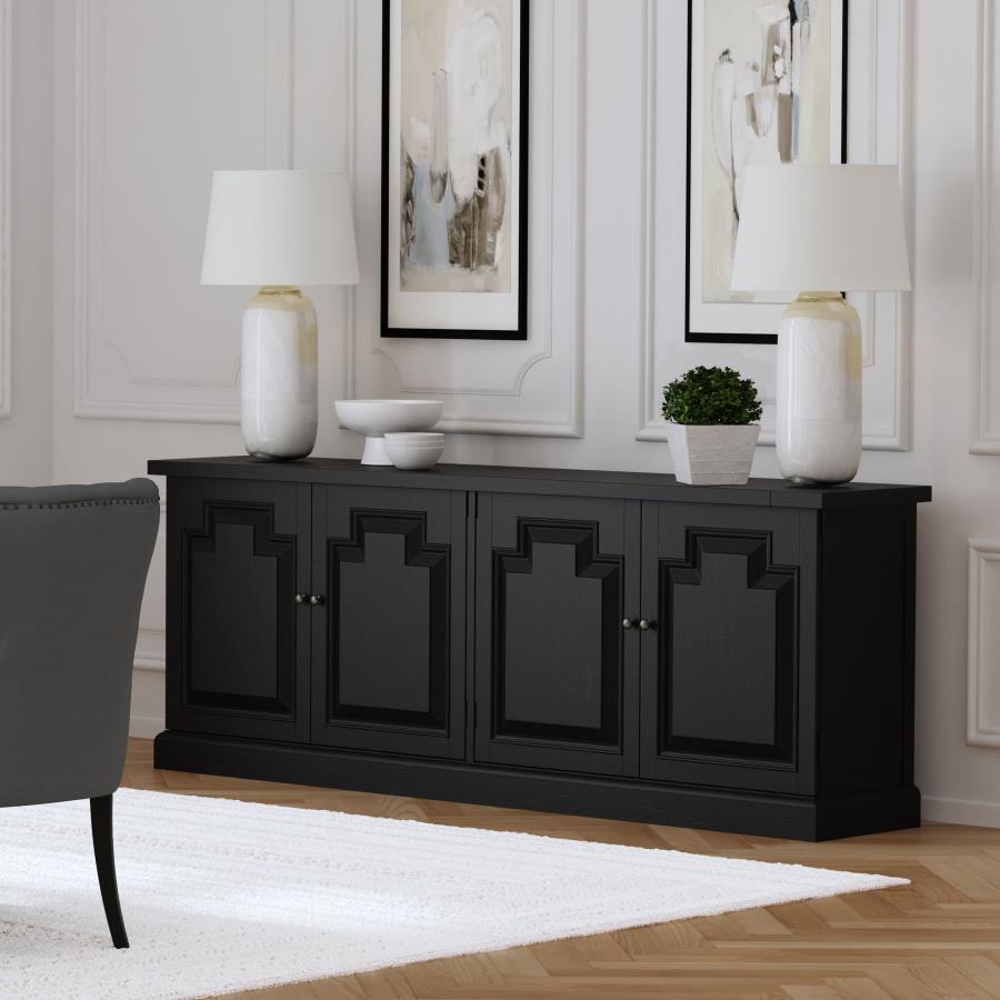 4-door Dining Sideboard Buffet Distressed Black $1499.99+TX