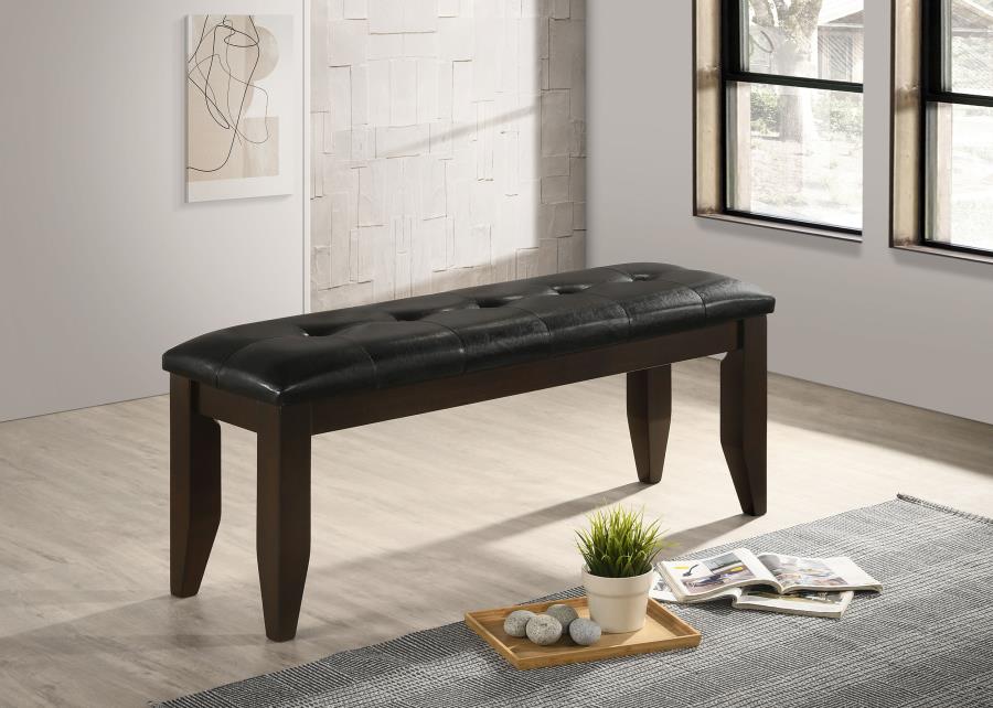 Leatherette Upholstered Wood Dining Bench Cappuccino $159.99+TX