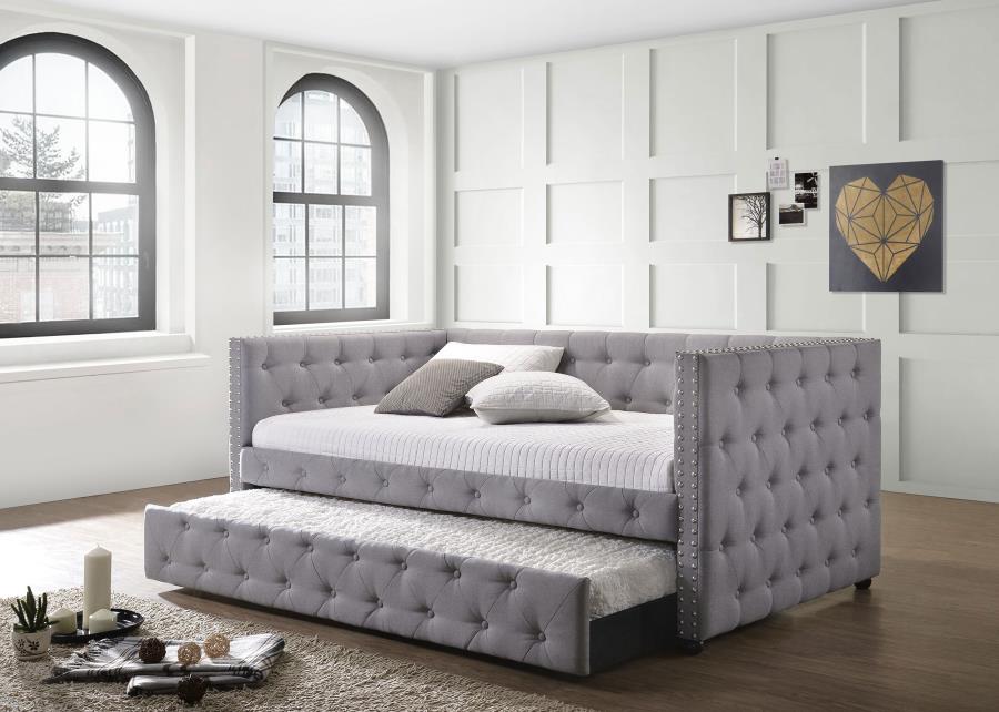 Upholstered Twin Daybed with Trundle Grey $599.99+TX