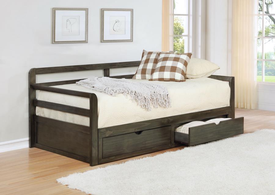 2-drawer Twin XL Daybed with Extension Trundle Grey $649.99+TX
