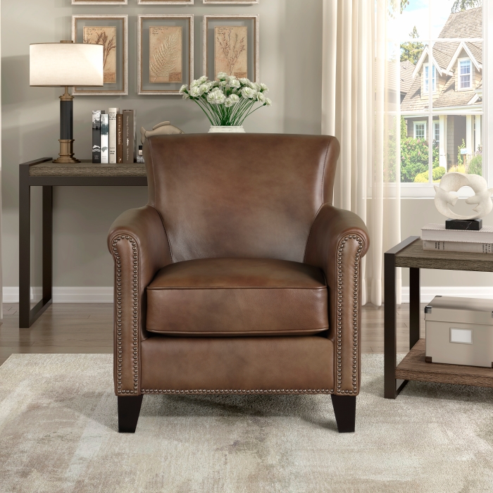 100% Top grain leather Accent Chair $629.99+TX