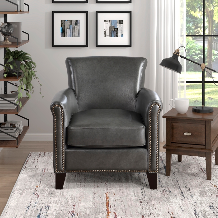 100% Top grain leather Accent Chair $629.99+TX
