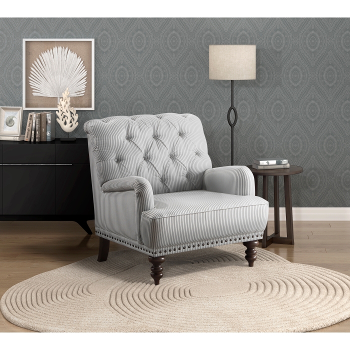 Gray and white fabric Accent Chair $419.99+TX