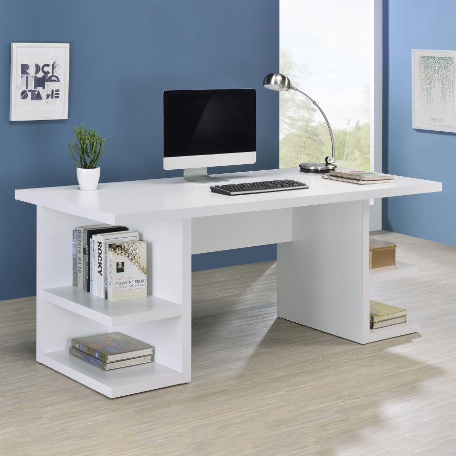 71-inch 4-shelf Engineered Wood Writing Desk White $309.99+TX