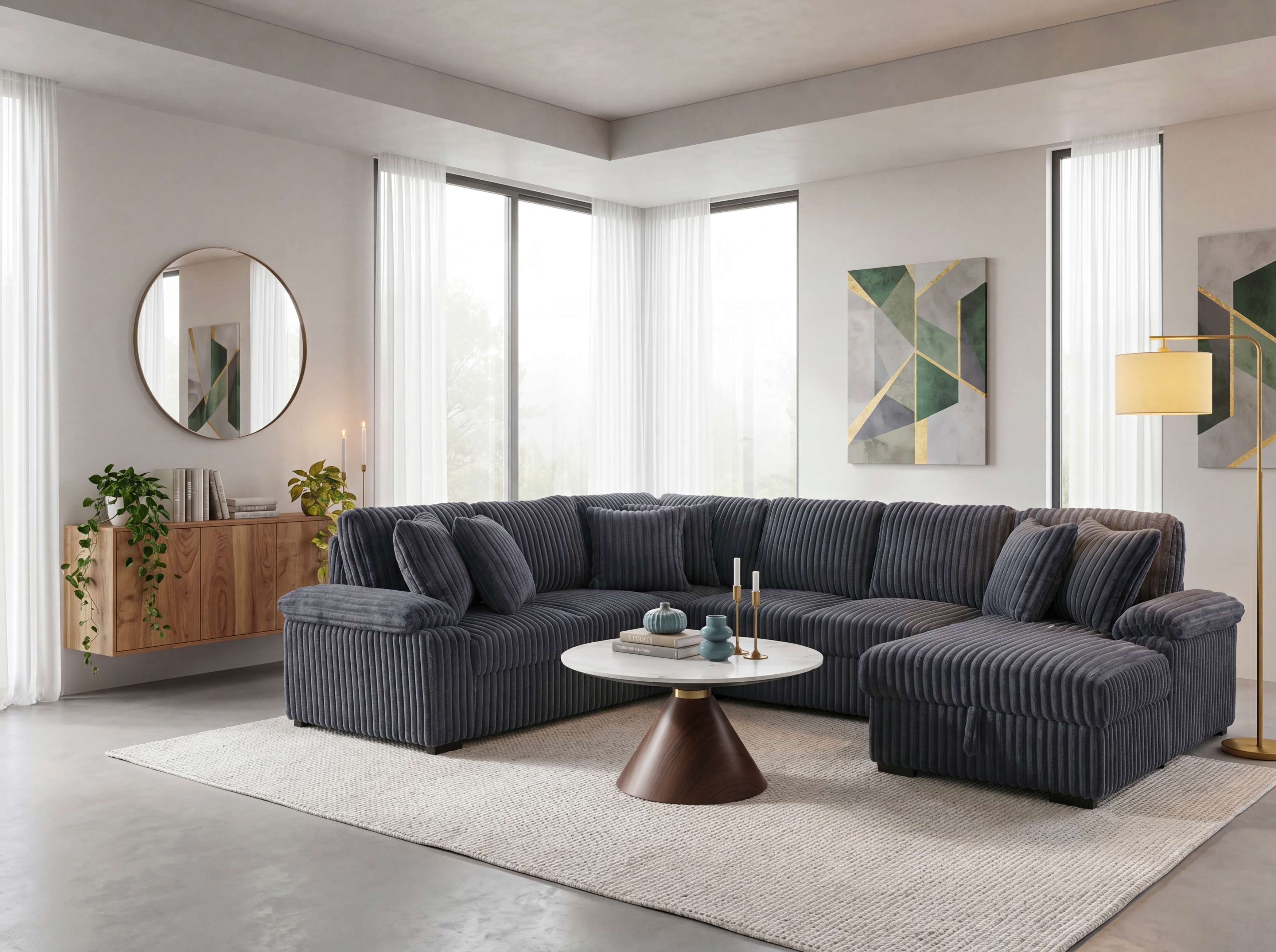 3-Piece Sectional wi